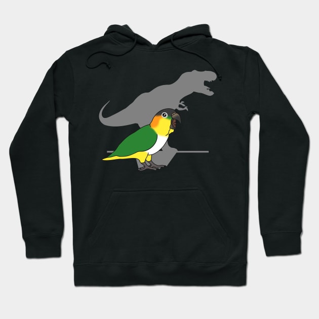 t-rex black headed caique Hoodie by FandomizedRose